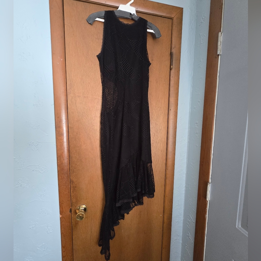 Elegant Tadashi Black Lace Dress